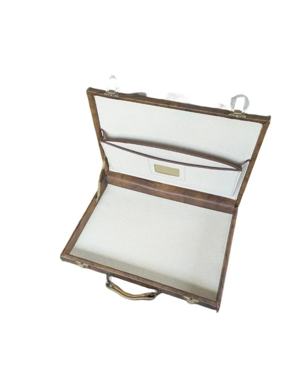 Vintage Faux Leather Locking Briefcase